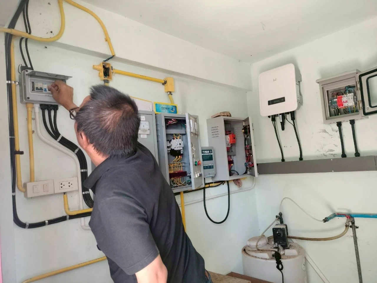 ซ่อมแซมระบบประปาบ้านดงดำ ตำบลดงดำ